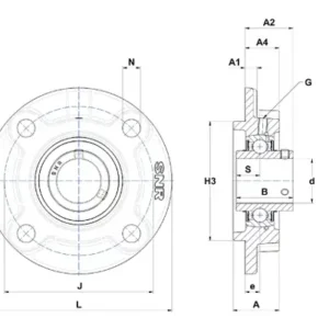 Ležajna jedinica u kućištu SNR UCFC204